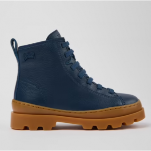 Camper Brutus Dark blue leather ankle boots for kids 短靴