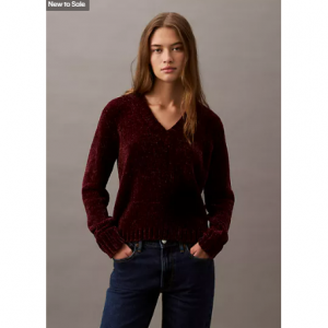 76% OFF Calvin Klein Chenille Relaxed V-Neck Sweater @ Calvin Klein