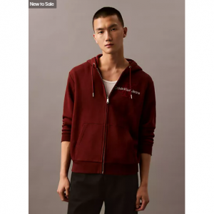 79% OFF Calvin Klein Archive Logo Fleece Zip Hoodie @ Calvin Klein