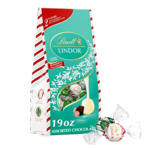 Lindt LINDOR Holiday Assorted Peppermint Chocolate Candy Truffles, 19 oz. Bag @ Amazon