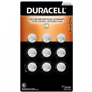 Duracell 2032 Lithium Battery, 9 Count (Pack of 1) Child Safety Features @ Amazon