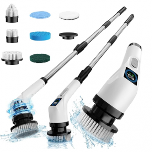 Airant Electric Spin Scrubber Cleaning Brush,Coldless Power Shower Cleaning Brush with Long Handle