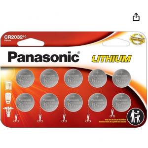 50% off Panasonic CR2032 3.0 Volt Long Lasting Lithium Coin Cell Batteries @Amazon