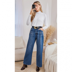 30% OFF Cupshe Denim Straight Leg Jeans