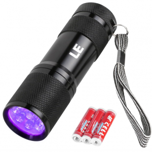 Lighting EVER Black Light Flashlight, Small UV Lights 395nm, Portable Ultraviolet Light Detector