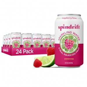 Spindrift 覆盆子青柠味气泡水 12oz 24罐 @ Amazon