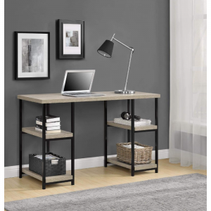 Ameriwood Home Elmwood Double Pedestal Computer Desk, Distressed Gray Oak @ Amazon