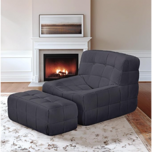 COLAMY Single Sofa with Ottoman, Lounger Chairs with High-Rebound Memory Foam @ Amazon