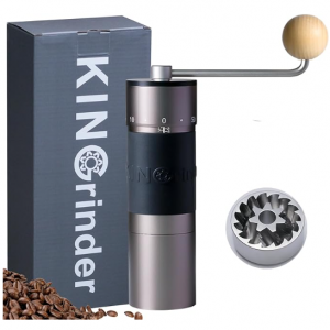 KINGrinder K6 Manual Hand Coffee Grinder with Straight Handle for French Press @ Amazon