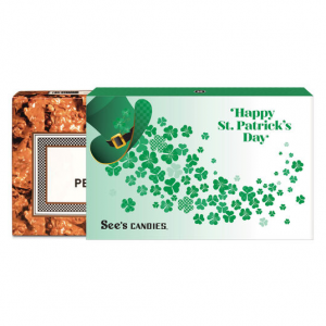 See's Candies 圣帕特里克节花生脆饼巧克力 1 lb 8 oz
