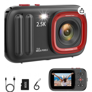 45% off Digital Camera 72MP 2.5K Compact Point and Shoot Camera @Amazon