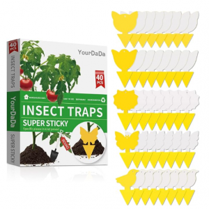 YourDaDa 40 Pcs 5 Shapes Yellow Extremely Sticky Traps for Fungus Gnat @ Amazon