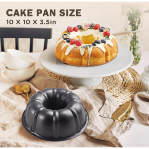 KITESSENSU 9 inch Non-Stick Cake Pans, 12 Cups Premium Fluted Pans for baking @ Amazon