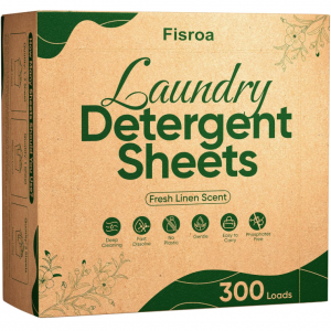 Fisroa Travel Laundry Detergent Sheets Fisroa 300 Loads @ Amazon