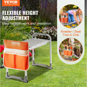 VEVOR Garden Kneeler and Seat, 10" EVA Wide Pad, 330 lbs Load Capacity Foldable Garden Stool