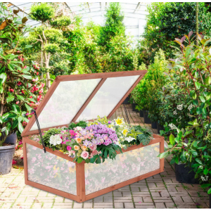 Garden Portable Wooden Green House Cold Frame (39.3" X 24.8" X 15.1")