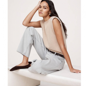 Extra 20% Off Cashmere Padded-Shoulder Top @ Banana Republic