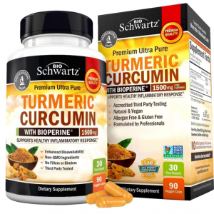 BioSchwartz Turmeric Curcumin with Black Pepper Extract 1500mg - 90 Capsules @ Amazon