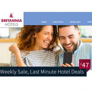 £47 Bed & Breakfast Per Room Per Night For 2 People @ Britannia Hotels