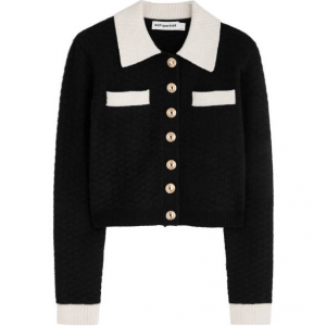 SELF-PORTRAIT Contrast-trim 针织开衫