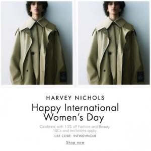 Harvey Nichols 女神节大促 精选ACNE STUDIOS、JACQUEMUS、SELF-PORTRAIT、AQUAZZURA等时尚服饰鞋包限时特惠 