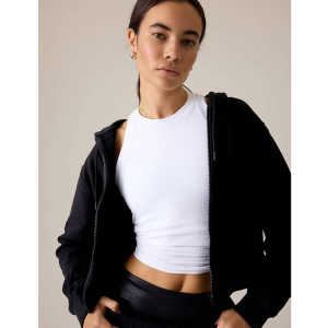 Athleta Forever 抓绒拉链运动衫