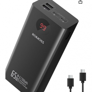 Amazon - ROMOSS  27,000mAh 65W移动充电站，8.5折