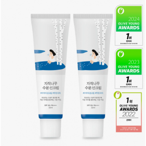 ROUND LAB 桦树汁保湿防晒霜1+1套装 (+山茶花防晒小袋+幸运符)