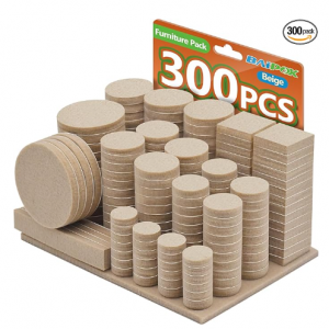 BAIPOK Furniture Pads 300 Pack Premium Furniture Felt Pads (Beige) @ Amazon