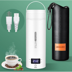 QRAGJBM Travel Electric Kettle Portable Small Mini Tea Coffee Kettle Water Boiler @ Amazon