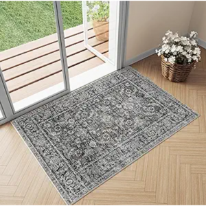 WondRg 2x3 Washable Area Rug Black @ Amazon