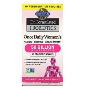 Garden of Life, 益生菌,女性每日一次,500 亿,30 粒素食胶囊