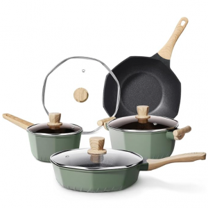 RealCool Pots and Pans Set Non Stick, 8 Pieces Induction Cookware @ Amazon