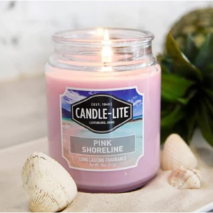 Candle-Lite Everyday Aromatherapy Candle Pink Shoreline Scented, 18 oz @ Amazon