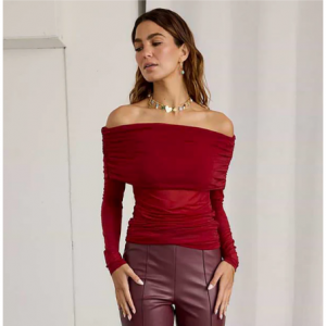 30% Off Burgundy Diaz Top @ Oxygen Boutique