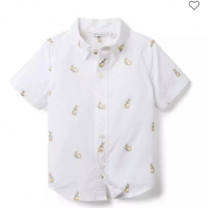 Janie and Jack The Poplin Bunny Shirt 印花衬衣
