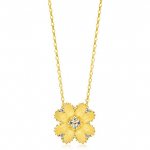 Chow Sang Sang 文化祝福 “花韵”足金钻石颈链