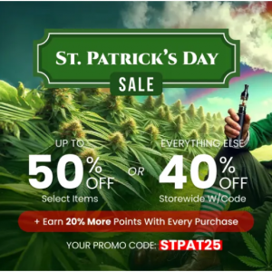 Happy St. Paddy's! Take 40% OFF storewide @ Diamond CBD