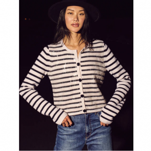 Derek Lam Nebula Sequin 条纹针织开衫