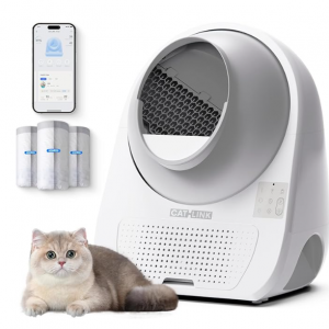 CATLINK Self Cleaning Cat Litter Box for Multiple Cats, Includes 60 Trash Bags @ Amazon