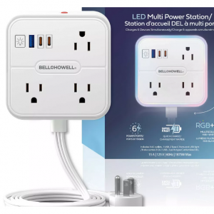 50% off Bell + Howell LED Multi Power Station – 6-Port Charging Extension @Target