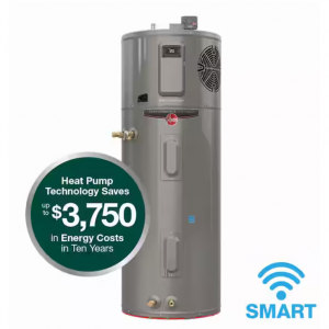 Rheem ProTerra 50 Gal. Smart High Efficiency Hybrid Heat Pump Water Heater @ Home Depot