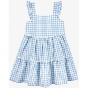 幼儿格子短袖连衣裙