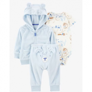 婴儿三件套狗狗小夹克套装