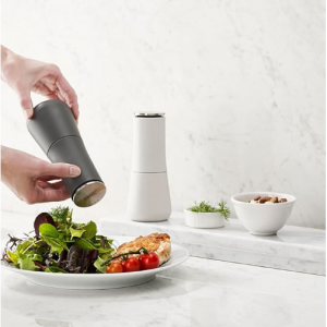 Joseph Joseph Milltop Salt and Pepper Grinder Set, Dark Gray/White, 2-piece @ Amazon