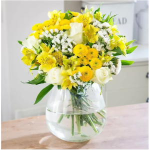 菊花搭配白玫瑰