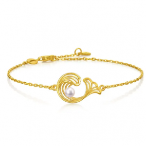 Chow Sang Sang MINTYGREEN 'Taffy' 999.9 Gold Bracelet 黄金手链