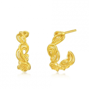 Chow Sang Sang MINTYGREEN 'Taffy' 999.9 Gold Earrings