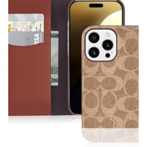 83% off Coach iPhone 16 PRO Signature Canvas Wallet Folio Case @Woot