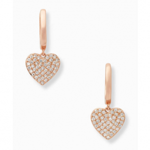 Kate Spade Yours Truly Pave 爱心耳环